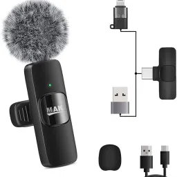 Fur Single Wireless Mic, Noise Reduction, Mic for YouTube, Vlogging, Recording Microphone-image-4