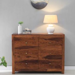 woodsworth from pepperfry Ritmo Sheesham Wood Chest Of Drawers In Honey Oak Finish-picture-19