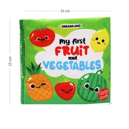 Dreamland Kids My First Cloth Book Fruit & Vegetables with Squeaker & Crinkle Paper image 2