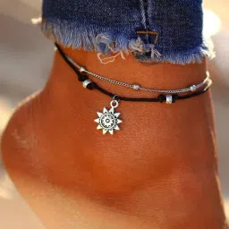 Best Selling Italian Designer Silver Plated Anklets Alloy Anklet-image-10