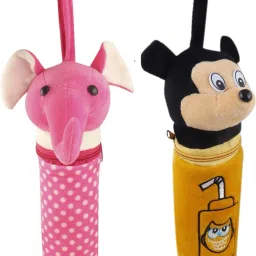 Mickey/Elephant Soft and Attractive Feeding Bottle Cover Combo Pack-picture-11
