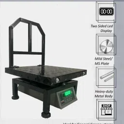 ARYA INTERNATIONAL 350*350 MS Portable 200 kg Weighing machine with upto 2 day battery backup Weighing Scale image 2