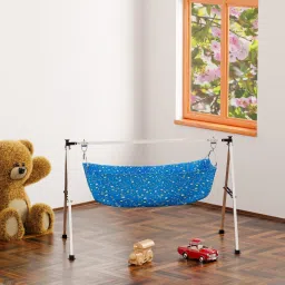 cradleking Folding Swing Cradle with Mosquito Net and Baby Cotton Hammock Buggy image 5