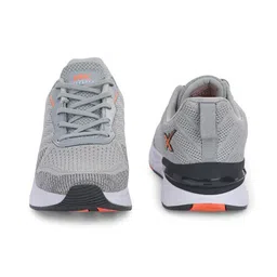 HRX by Hrithik Roshan Men Grey Mesh Lace-Up Memory Foam Walking Non-Marking Shoes image 5