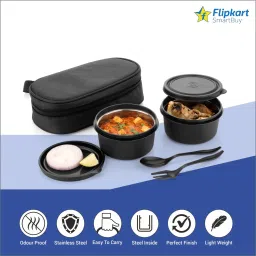 flipkart smartbuy NEW CONCEPT OF LUNCHBOX WITH 2 MICROWAVE CONTAINER SPILL-PROOF CONTAINER 2 Containers Lunch Box image 3