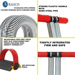 rasco DOUBLE STEEL SPRING TUMMY TRIMMER RED COLOR Ab Exerciser image 5