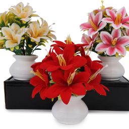 Set of 3 Premium Quality Bonsai Wild Artificial Plant with Pot Artificial Plants Wild Artificial Plantwith Pot-38