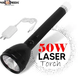 Dual Mode Led Rechargeable Long Range Torch Up to 1 Km With BackLight 6 hrs Torch Emergency Light-13