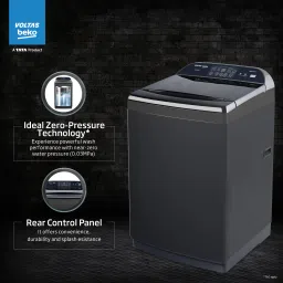 voltas beko 11 kg Fully Automatic Top Load with In-built Heater Black, Grey image 5