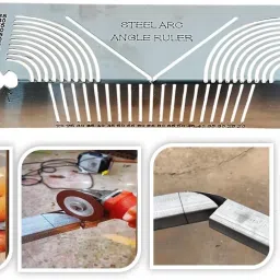 md style Angle & Arc Marking Steel Tool, Adjustable Linear Arc Scriber Cutting Marking Gauge image 3