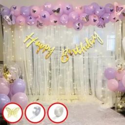Solid Birthday Decorations Kit Purple, Purple Balloon Decoration - Pack of 80 Balloon-image-22