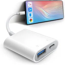 RuhZa USB Adapter for iPed/ifhone Lightning to USB Female Adapter Wired USB Lan Adapter compatible with Windows-24