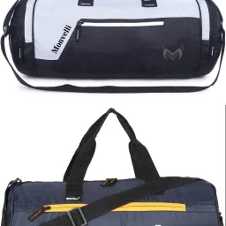 20 L Gym Duffel Bag - GYM DUFFLE BAG FOR INDOOR OUTDOOR SPORTS - Black, Blue-image-65