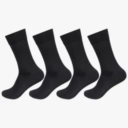 Plain Black Colour Office/ Business/ Formal Full Length Socks Women Solid Ankle Length-picture-12