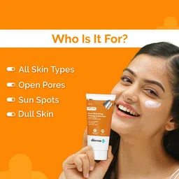 The Derma co. SPF50 PA+++ Pore Minimizing Priming Sunscreen with Niacinamide - 80 g image 3