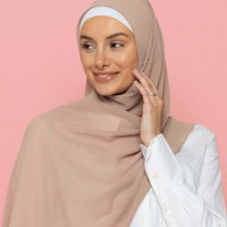 Solid Chiffon Women Brown Fancy Scarf-image-76