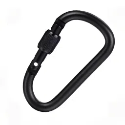 Black Aluminium Carabiner Screw Locking Clip Hook Keychain Buckle for Outdoor Locking Carabiner-12