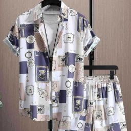 Men Night Suit Set Multicolor Printed-image-61