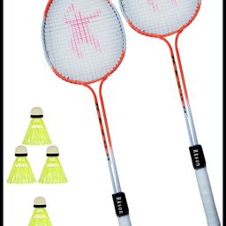 Badminton racket set of 2 Shuttle cocks pack of 6-15 Badminton Kit-image-95
