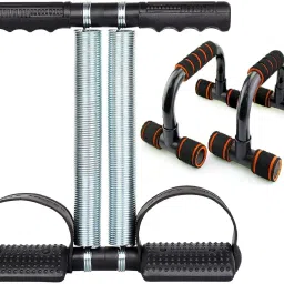 Tummy Trimmer & Pushup Bar Dual Resistance Ab Trainer for Full Body Workout Ab Exerciser-19
