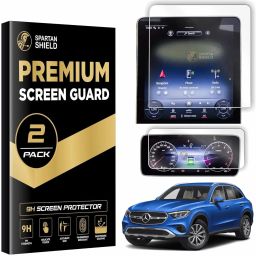 spartan shield Screen Guard for MERCEDES BENZ GLC 2024 || 11.9 Inch Infotainment Touchscreen + 12.3 Inch Instrument Cluster Guard || Anti Scratch || Ultra Clear || Glc 200 D & 300 4Matic Car Digital Display Accessory [Not Tempered Glass]-image-34