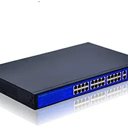HANUTECH 24-Port Smart PoE Switch, 100M PoE + 2GE Uplinks + 2 SFP, 250W 24 Ports 1000 Mbps Network Switch-2