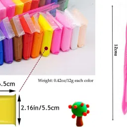 toyporium Set Of 24 Colorful Soft Fluffy Foam Creative Art & Craft Air Dry Clay For Kids24 image 4