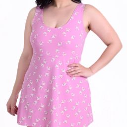 Keepfit Women's one pc printed swimming suit, beach wear Printed Women Swim-dress Pink Swimsuit-image-9