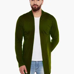 trendolo Men Jacket Style Full Sleeve Green Shrug-picture-47