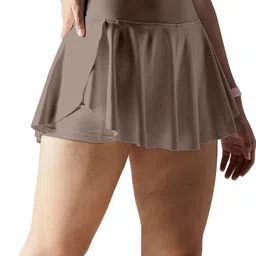 mehrang Women Solid Skorts Grey Skirt-picture-37