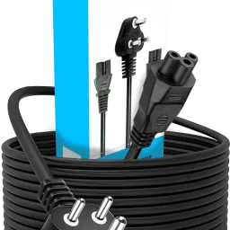 HexaGear Power Cord 1.5 A 1 m Metal Briaided 3 Pin AC Laptop Power Cord Cable Laptop Adapter Power Cable 1.17-picture-9