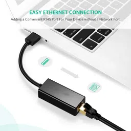 microware Gold Plated USB to RJ45 Gigabit Ethernet Adapter Supporting 10/100/1000 Mbps Ethernet, No Driver Required, USB 3.0 Network Adapter Lan Adapter image 4