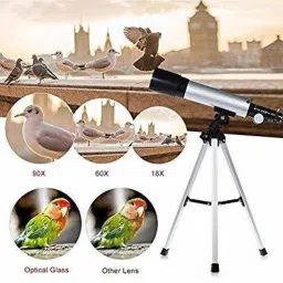 SOCHEP Telescope Astronomical 90X Refractive Telescope with Portable Travel Tripod Adjustable Level Reflecting Telescope image 2