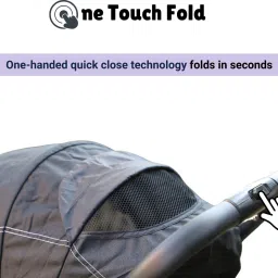 little pea One-Touch Fold, 3-Position Recline, 2 Food Tray, Spacious Seating Stroller image 2
