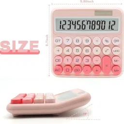 coskira calculator mechanical keyboard dual power solar energy high-looking office study College Students Cute Flexible Keyboard Computer Financial Accounting Office Basic Calculator image 2