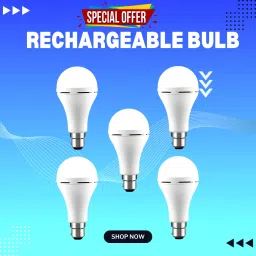 Rechargeable Emergency Bulb Inverter Bulb, 3Hr Battery Backup_Pack of 5 P398 3 hrs Bulb Emergency Light-image-98