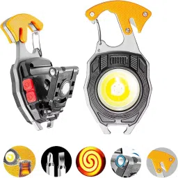 Mini COB Keychain Light with Cigratte Lighter, Bottle Opener, Magnetic (4 Mode) LED Front Light-6