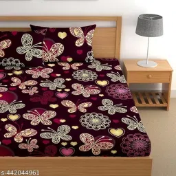 170 TC Cotton Double Printed Flat Bedsheet-image-59