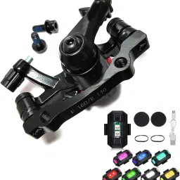 Caliper Machine 2pcs Set With 7 Color Safety Light Bicycle Brake Disk-27