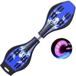 _NEW Alloy Steel Wave Board with Carry Bag, LED Flash Lights on Wheels 37 inch x 5.3 inch Skateboard-12