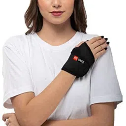 Wristband Support with Thumb Loop Thumb and Wrist Brace Support for Gym, Black Finger Support-2