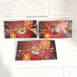thewhoop Religious Photo Rakhi Round Shape for Brothers Pack of 2 Assorted Rakhi Set image 4