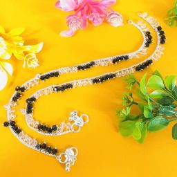 Beautiful Silver Plated Bridal Payal For Women One Pair Alloy Anklet-image-3