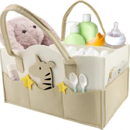 Baby Diaper Bag Felt Caddy Organizer with Handle Multi Compartments 35x23x18cm Tote Diaper Bag-picture-18