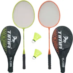 2 Player Badminton Racquet Machine Gutted Aluminium Light Weight Replacement Set, Badminton Kit-26