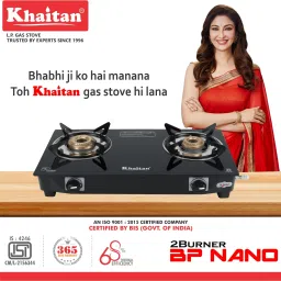 2 Burner BP Nano MS Black Glass Manual Gas Stove-14