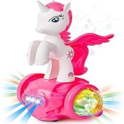 Unicorn Stunt Tricyle Toy 5D Lights And Sound Electric Car-picture-11