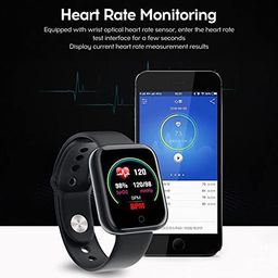 NECTAK D20 Unisex Smart Band Smartwatch (Black Strap, Free Size) image 3