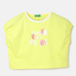 United Colors of Benetton Girls Typography Printed Pure Cotton T-shirt-picture-43