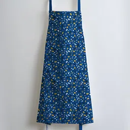 SKANDA FAB Blue & White Printed Pure Cotton Apron With Adjustable Straps-17
